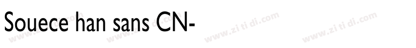 Souece han sans CN字体转换
